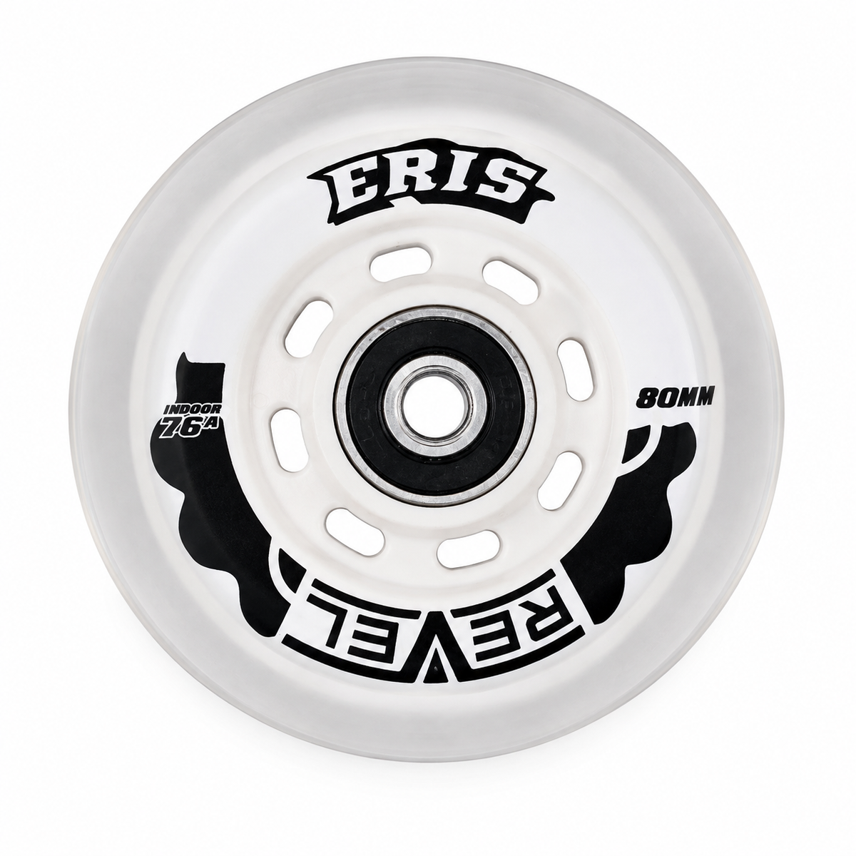 Alkali Eris Clear Indoor Roller Hockey Wheels W/ Bearings and Spacer (76A)