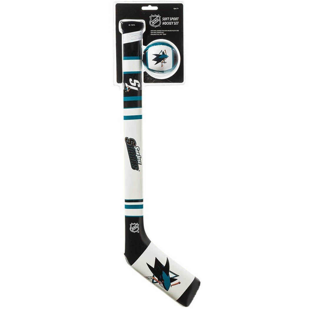 Franklin San Jose Sharks NHL Soft Sport Hockey Stick & Ball Set