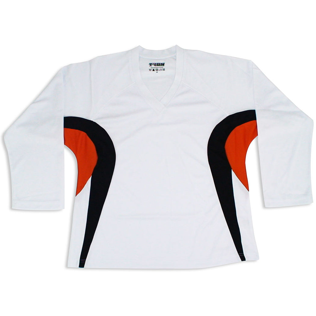 TronX DJ200 Team Hockey Jersey - White/Orange Closeout!