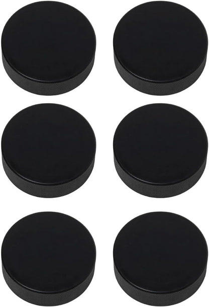TronX Official Regulation Ice Hockey Pucks - 6 Pack