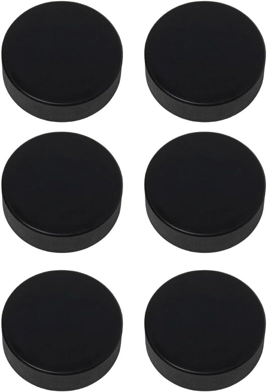 TronX Official Regulation Ice Hockey Pucks - 6 Pack