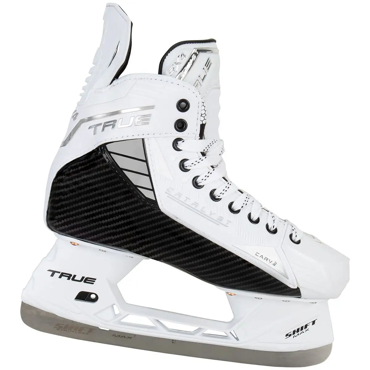True Catalyst 5X4 Senior Ice Hockey Skates - White Out