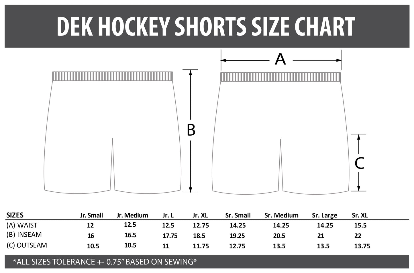 SUBLIMATED DEK HOCKEY SHORTS - YOUR DESIGN