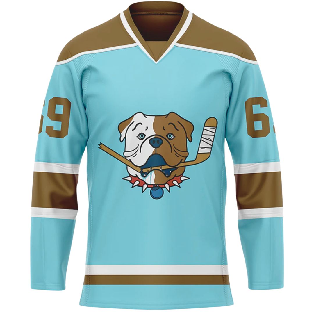 TronX Bulldogs Blue Personalized Custom Hockey Jerseys