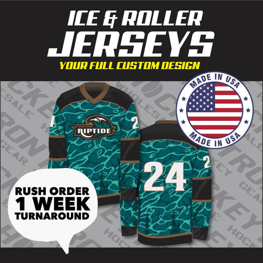 USA Made Custom Sublimated Hockey Jerseys - 1-2 Week Rush Turnaround