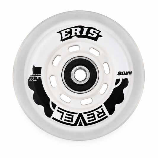 Alkali Eris Clear Indoor Roller Hockey Wheels W/ Bearings and Spacer (76A)