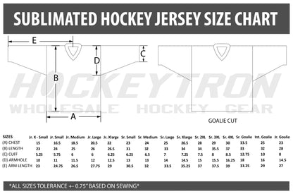 USA Made Custom Sublimated Hockey Jerseys - 1-2 Week Rush Turnaround