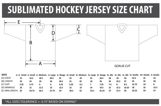Custom Sublimated Hockey Jerseys - Reorder