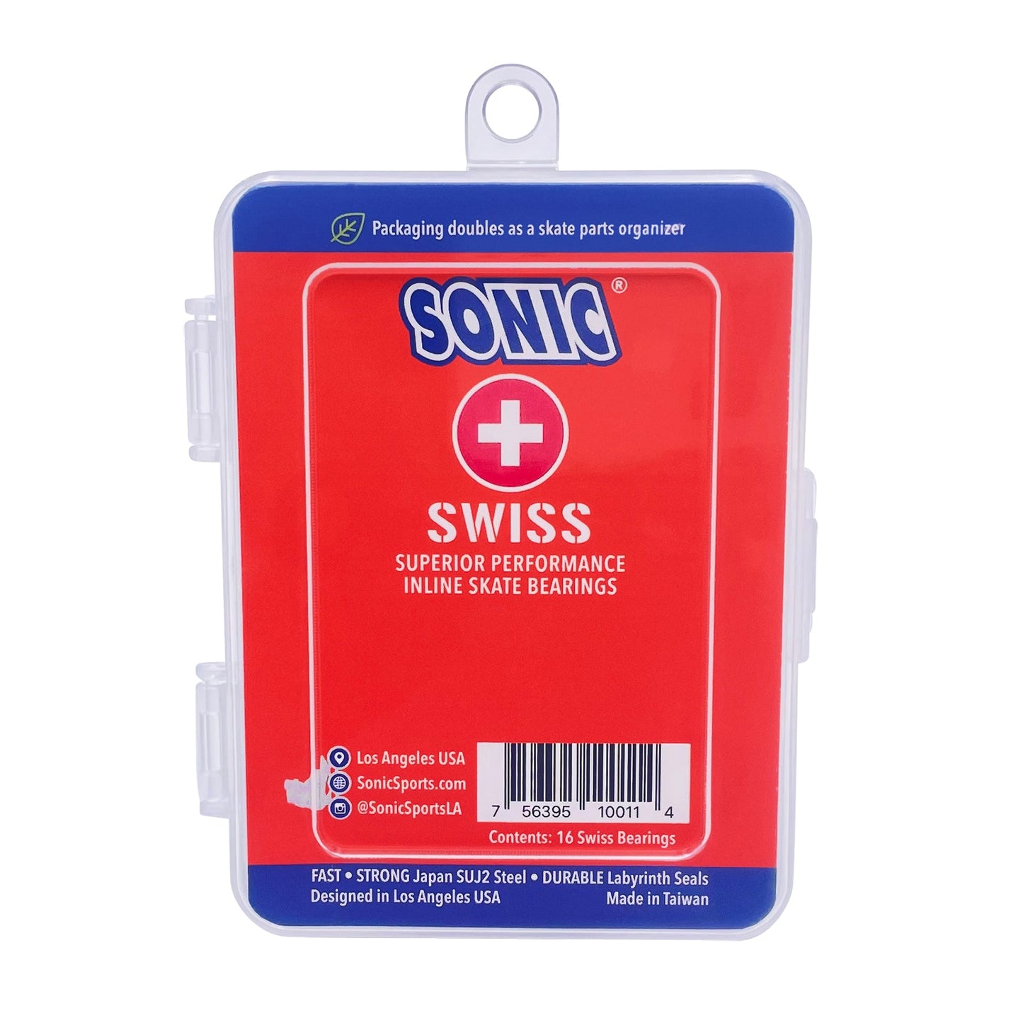 Sonic 16-Pack Roller Hockey Bearings (SWISS)