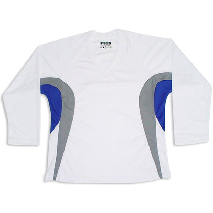 TronX DJ200 Team Hockey Jersey - White/Royal Closeout!